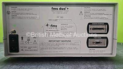 FMS Duo+ Fluid Management System Ref 284580 with Footswitch (Powers Up and Damage to Case - See Photos) *SN F39AX1602 / 0703F3765* - 7