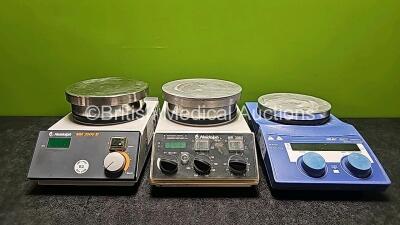 Job Lot Including 1 x Heidolph Magnetic Stirrer MR 3000 D,1 x Heidolph Magnetic Stirrer MR 3003 and 1 x IKA RCT Basic Magnetic Stirrer