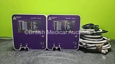 2 x Armstrong Medical AquaVENT FD140i Dual Therapy Drivers (Both Power Up) with 4 x Hoses *SN 20200189 / 20200188*