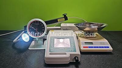 Mixed Lot Including 1 x Giraffe Spot PT Lite (Powers Up), 1 x Tanita TLD-612 Weighing Scale, 1 x Packer Poly Sealer, 1 x B&D Electromedical Nippy ST+ Ventilator (Powers Up) and 1 x Welch Allyn BP Meter *SN 918467 / 2009-9791 / HEBG50238*