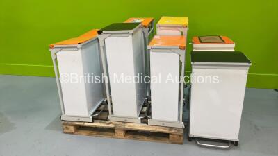 8 x Medical Waste Pedal Bins