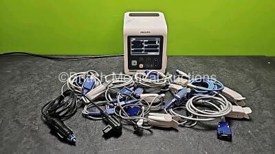 Job Lot Including 1 x Philips SureSigns VSi Patient Monitor Including SpO2 and NBP Options (Powers Up), 5 x FingerTip Sensors and 1 x DC Power Supplies For LSU Laerdal Suction Unit