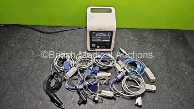 Job Lot Including 1 x Philips SureSigns VSi Patient Monitor Including SpO2 and NBP Options (Powers Up), 5 x FingerTip Sensors and 1 x DC Power Supplies For LSU Laerdal Suction Unit - 2