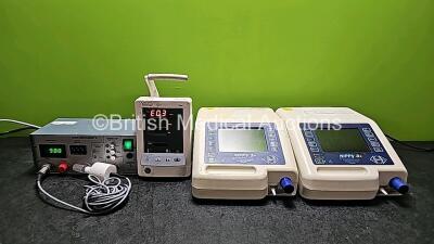 Mixed Lot Including 2 x B&D Electromedical Nippy 3+ Ventilators (1 x Powers Up and 1 x Powers Up with Blank Screen), 1 x Datascope Duo (Powers Up) and 1 x NGW-VAKUUMAT X Unit with 1 x Handpiece (Powers Up and Damaged Lead - See Photo)