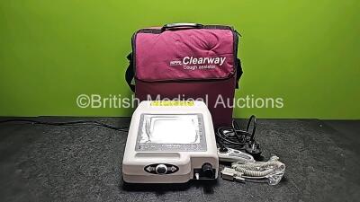 B & D Electromedical Nippy Clearway Cough Assistor Unit with Power Lead and Clearway Controller in Carry Bag (Powers Up)