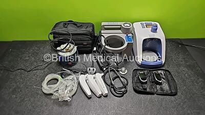 Mixed Lot Including 1 x Neater Powered Drinker (Powers Up with Stock Power Supply - Stock Power Supply Not Included) with Accessories in Carry Bag, 3 x Scan Infrared Ear Thermometers, 1 x Stethoscope, 2 x Accu-Chek Performa Nano Blood Glucose Monitors, 1 - 2