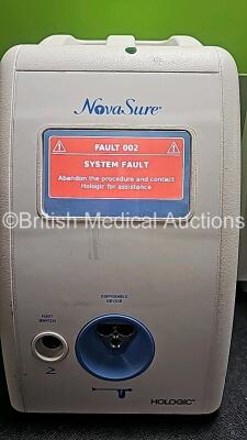 Mixed Lot Including 1 x Hologic Novasure REF RFC2010 RF Controller Model 10 (Powers Up with System Fault) and 1 x Philips IntelliVue MP70 Patient Monitor (Powers Up and Damaged Module Connector - See Photo) *SN 38868K17D0 / DE843A4221* - 3