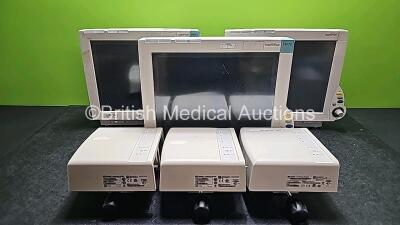 Job Lot Including 3 x Philips IntelliVue MP70 Patient Monitors (All Power Up,All Cracked Casings and 1 x Missing Dial - See Photos) and 18 x Philips IntelliBridge EC 40/80 Ref 865056 Units *3 x In Photo - 18 x In Total* *SN SG64507727 / SG64509320 / SG645