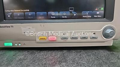 Mindray BeneView T5 Patient Monitor (Powers Up, Mark on Screen and Damaged Case - See Photos) *SN CM-0A114093* - 4