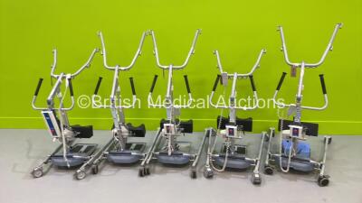 5 x Freeway SA-160 Electric Patient Hoists with 4 x Controller