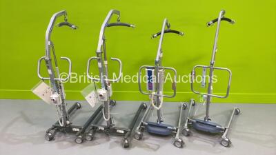 2 x Invacare Birdie Compact Electric Patient Hoists with Controllers and 2 x Freeway M-175 Electric Patient Hoists with Controllers