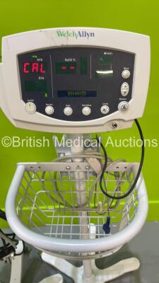 2 x Welch Allyn 53N00 Vital Signs Monitors on Stands (Both Power Up) *S/N JA118988 / JA124977* - 2