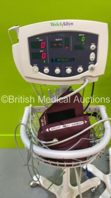 2 x Welch Allyn 53N00 Vital Signs Monitors on Stands (Both Power Up) *S/N JA118988 / JA124977* - 3