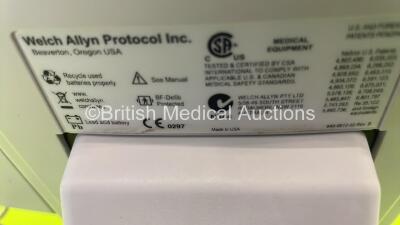 2 x Welch Allyn 53N00 Vital Signs Monitors on Stands (Both Power Up) *S/N JA118988 / JA124977* - 4