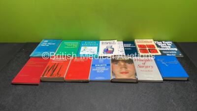 Job Lot of Medical Books Including Surgical Handicraft,Principles of Surgery and Anaesthetics Resuscitation