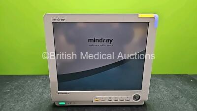 Mindray BeneView T8 Patient Monitor (Powers Up and Missing Dial - See Photo) *SN CF--0A107143*