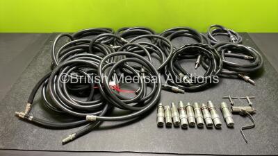 Job Lot of 10 x Air Hoses, 9 x Stryker/Synthes Air Drill Attachments, 2 x Chuck Keys and 1 x Pin Collect