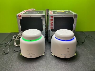 2 x Genesig Q32 GEN 2 PCR Machines in Transport Cases with 2 x Power Supplies (Both Power Up)