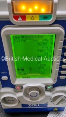 Zoll Z-Vent 731 Series Ventilator *Mfd 2019* EMV Version 05.22.00, SPM Version 05.20.00, Hours of Operation - 9 Minutes (Powers Up - Like New) In Case with 1 x Infants Circuit Kit Ref 499-0027-0, 1 x Hose Ref HA1DSX1.B and 1 x AC / DC Power Supply - 4