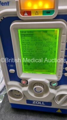 Zoll Z-Vent 731 Series Ventilator *Mfd 2019* EMV Version 05.22.00, SPM Version 05.20.00, Hours of Operation - 10 Minutes (Powers Up - Like New) In Case with 1 x Infants Circuit Kit Ref 499-0027-0, 1 x Hose Ref HA1DSX1.B and 1 x AC / DC Power Supply - 2