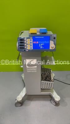 KLS Martin Maxium Electrosurgical / Diathermy Unit Software Version V3.412 on Stand with Dual Footswitch (Powers Up with 110v Power Supply - Power Supply Not Included)