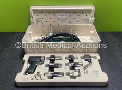 deSoutter Instruments Set Including 1 x Multidrive MPX-500 Handpiece, 8 x Attachments, 2 x Chuck Keys and 1 x Hose in Tray