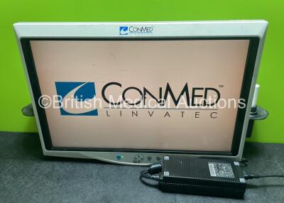 ConMed Linvatec Ref VP4726F 26 Inch HD 1080p Monitor with Power Supply (Powers Up with Scratches to Screen - See Photos)