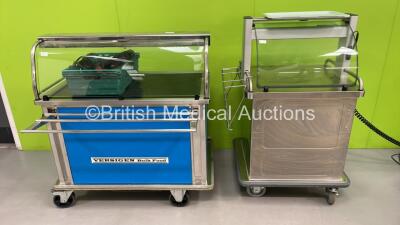 Burlodge MiniGen I Multi-Portion Hostess Trolley (Powers Up) and 1 x Versigen Bulk Food Hostess Trolley (Unable to Power Up Due to 5 Phase Power Supply) **G**