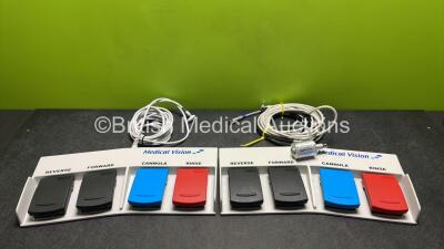 2 x Medical Vision Footswitches with 1 x Double Pump Connector