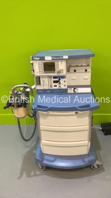 Drager Fabius GS Anaesthesia Machine Software Version 3.03 - Total Running Hours 0 - Total Vent Hours 0 with Bellows, Absorber and Hoses (Powers Up)