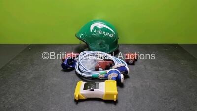 Job Lot Including 1 x Ambulance Safety Helmet, 1 x Smiths Medical BCI 3301 SpO2 Meter, 3 x Vidacare EZ-10 G3 Power Drivers and 3 x Entonox Hoses