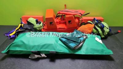 Job Lot Including 4 x Foam Head Blocks, 5 x Bountree Immobilizers, 1 x Extraction Device and Ambulatory Safety Straps