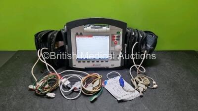 GS Corpuls3 Slim Defibrillator Ref : 04301 (Powers Up) with Corpuls Patient Box Ref : 04200 (Powers Up) with Pacer, Oximetry, ECG-D, ECG-M, CO2, CPR, NIBP and Printer Options, 4 and 6 Lead ECG Leads, SPO2 Finger Sensor, Hose, Paddle Lead, CO2 Cable, 3 x B