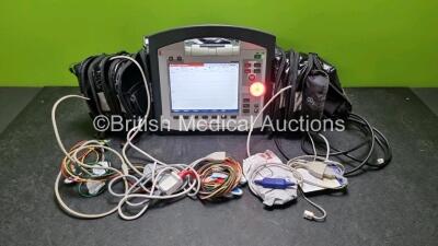 GS Corpuls3 Slim Defibrillator Ref : 04301 (Powers Up) with Corpuls Patient Box Ref : 04200 (Powers Up) with Pacer, Oximetry, ECG-D, ECG-M, CO2, CPR, NIBP and Printer Options, 4 and 6 Lead ECG Leads, Hose, Paddle Lead, CO2 Cable, 3 x Batteries and Corpuls