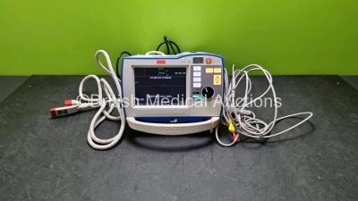 Zoll R Series Plus Defibrillator / Monitor (Powers Up) Including Pacer, ECG and Printer Options with 3 Lead ECG Lead, 1 x Battery and Paddle Lead *SN