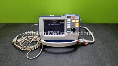 Zoll R Series Plus Defibrillator / Monitor (Powers Up) Including Pacer, ECG and Printer Options with 3 Lead ECG Lead, 1 x Battery and Paddle Lead *SN AP10K01296*