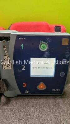 2 x Heartstart FR2+ Defibrillators (Both Power Up) In Case with 3 x Batteries *Install Before - 2021 / 2023 / 2025* - 2