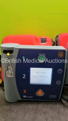 2 x Heartstart FR2+ Defibrillators (Both Power Up) In Case with 3 x Batteries *Install Before - 2021 / 2023 / 2025* - 3