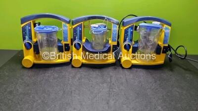 3 x LSU Laerdal Suction Units (All Power Up) with 3 x Suction Cups *SN 78081667811 / 78050216930 / 78041686978*