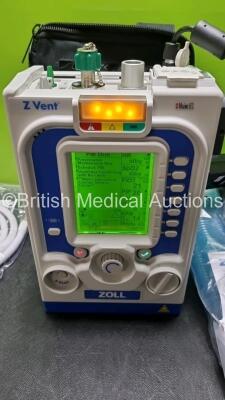 Zoll Z-Vent 731 Series Ventilator *Mfd 2019* EMV Version 05.22.00, SPM Version 05.20.00, Hours of Operation - 12 Minutes (Powers Up - Like New) In Case with 1 x Infants Circuit Kit Ref 499-0027-0, 1 x Hose Ref HA1DSX1.B and 1 x AC / DC Power Supply *SN (2 - 2