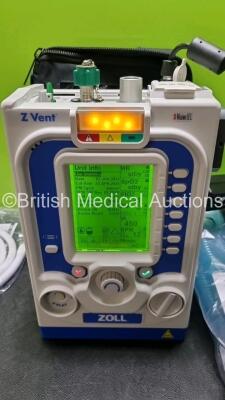 Zoll Z-Vent 731 Series Ventilator *Mfd 2019* EMV Version 05.22.00, SPM Version 05.20.00, Hours of Operation - 12 Minutes (Powers Up - Like New) In Case with 1 x Infants Circuit Kit Ref 499-0027-0, 1 x Hose Ref HA1DSX1.B and 1 x AC / DC Power Supply *SN (2 - 3