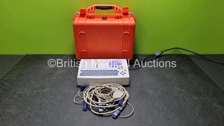 Schiller Cardiovit AT-101 ECG Machine (Powers Up) with 10 Lead ECG Lead in Case