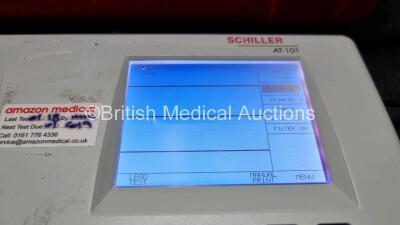 Schiller Cardiovit AT-101 ECG Machine (Powers Up) with 10 Lead ECG Lead in Case - 3