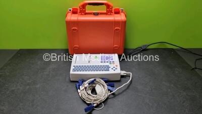 Schiller Cardiovit AT-101 ECG Machine (Powers Up) with 10 Lead ECG Lead in Case