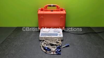 Schiller Cardiovit AT-101 ECG Machine (Powers Up) with 10 Lead ECG Lead in Case