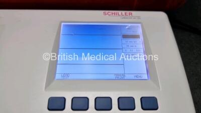 Schiller Cardiovit AT-101 ECG Machine (Powers Up) with 10 Lead ECG Lead in Case - 3