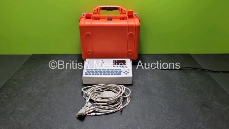 Schiller Cardiovit AT-101 ECG Machine (Powers Up) with 10 Lead ECG Lead in Case