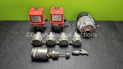 Job Lot Including 1 x Electric Actuator MiT-UniD-CnS Model UM-1 , 1 x Electric Actuator MiT-UniD-CnS Model UM1 , 4 x Rotoflow Fluid-O-Tech s.r.l Units, 1 x Getinge Valve P500M 02-03.02 C1, 1 x GETINGE Sterilizer Pneumatic Valve 550 10D 937 510G1 99023194 - 2