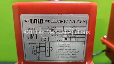 Job Lot Including 1 x Electric Actuator MiT-UniD-CnS Model UM-1 , 1 x Electric Actuator MiT-UniD-CnS Model UM1 , 4 x Rotoflow Fluid-O-Tech s.r.l Units, 1 x Getinge Valve P500M 02-03.02 C1, 1 x GETINGE Sterilizer Pneumatic Valve 550 10D 937 510G1 99023194 - 4