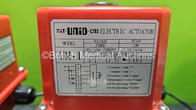 Job Lot Including 1 x Electric Actuator MiT-UniD-CnS Model UM-1 , 1 x Electric Actuator MiT-UniD-CnS Model UM1 , 4 x Rotoflow Fluid-O-Tech s.r.l Units, 1 x Getinge Valve P500M 02-03.02 C1, 1 x GETINGE Sterilizer Pneumatic Valve 550 10D 937 510G1 99023194 - 5